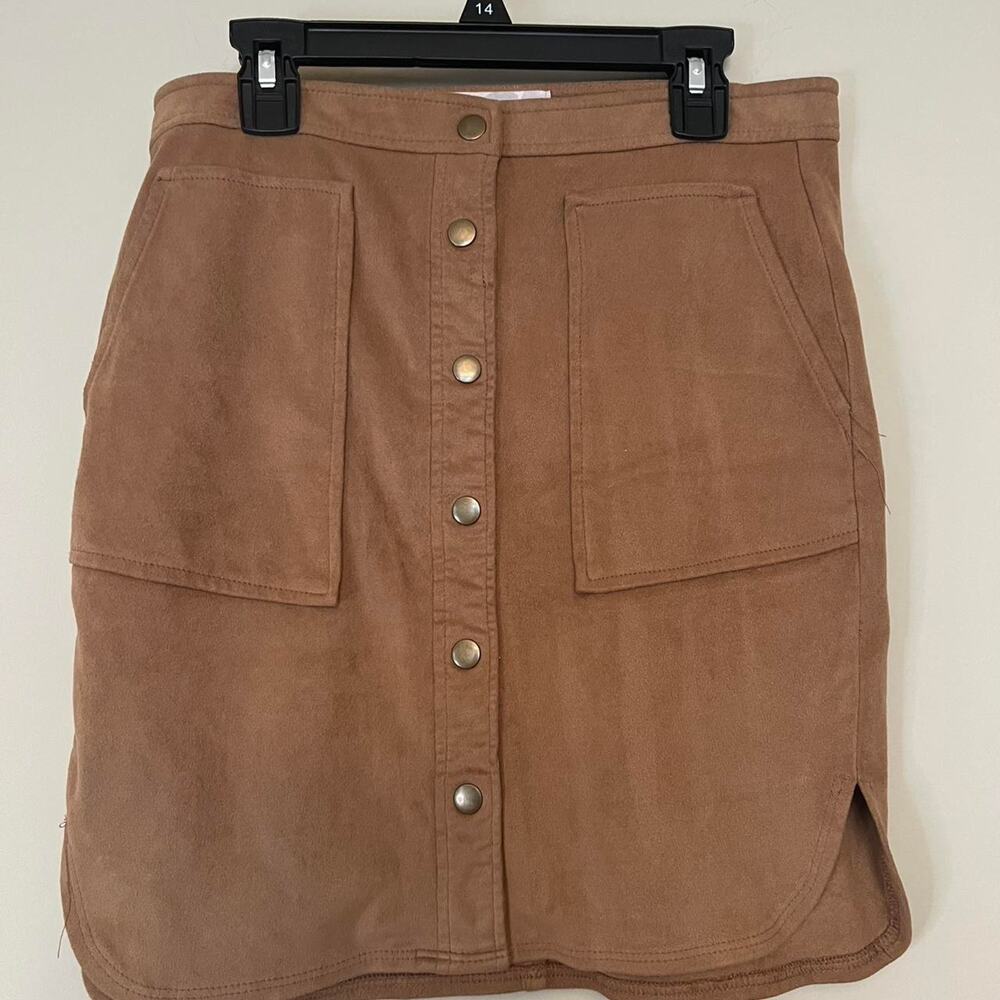 Jolt brown suede mini skirt